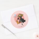 Hermione And Crookshanks Wingardium Leviosa Classic Round Sticker