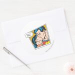 Hes My Hero Classic Round Sticker