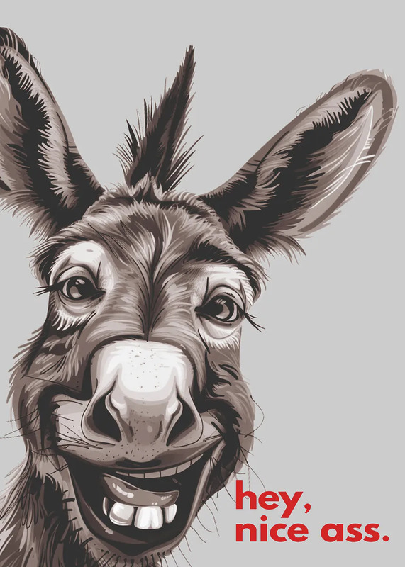 Hilarious Donkey Pun Humor Poster