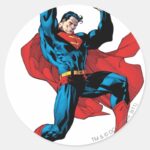 Holding Up A Heavy Object Classic Round Sticker