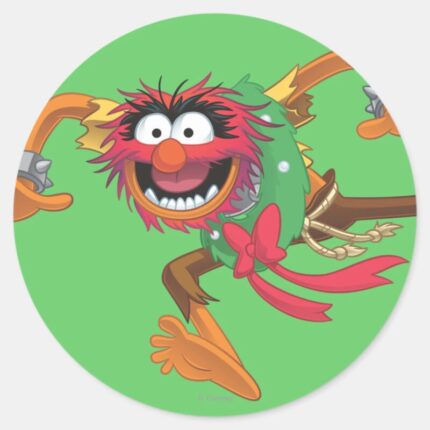 Holiday Animal 3 Classic Round Sticker