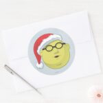 Holiday Dr. Bunsen Honeydew Face Classic Round Sticker