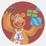 Holiday Fozzie The Bear 2 Classic Round Sticker