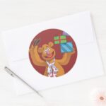 Holiday Fozzie The Bear 2 Classic Round Sticker