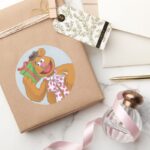 Holiday Fozzie The Bear Classic Round Sticker