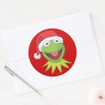 Holiday Kermit 2 Classic Round Sticker