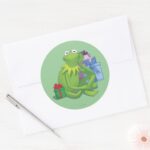Holiday Kermit 3 Classic Round Sticker