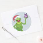 Holiday Kermit Classic Round Sticker