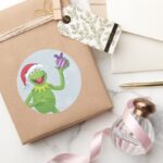 Holiday Kermit Classic Round Sticker