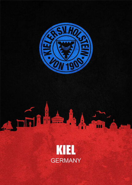 Holstein Kiel City Skyline Poster