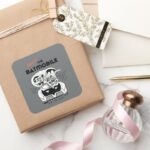 Hop In The Batmobile Square Sticker