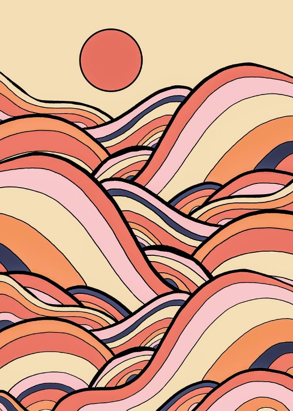 Hot Spring Waves Spring Vibes Poster