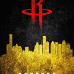 Houston City Skyline Poster