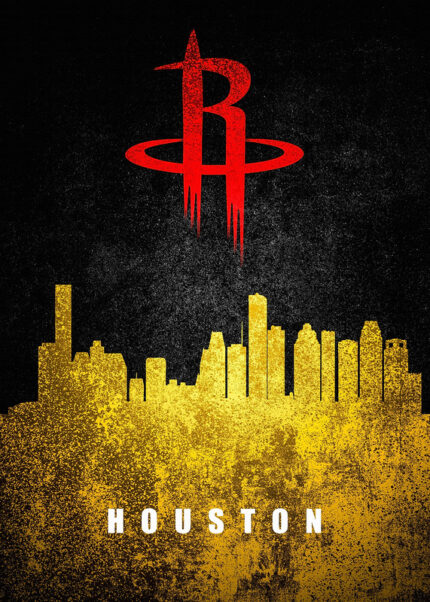 Houston City Skyline Poster
