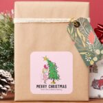 How Grinch Stole Christmas Cindy Lou Who Square Sticker