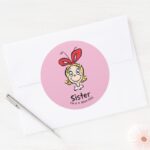How Grinch Stole Christmas Grinch Sister Classic Round Sticker