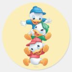 Huey Dewey And Louie Stacked Classic Round Sticker