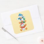 Huey Dewey And Louie Stacked Square Sticker