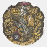 Hufflepuff Crest Destroyed Classic Round Sticker