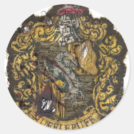 Hufflepuff Crest Destroyed Classic Round Sticker