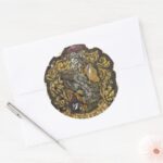 Hufflepuff Crest Destroyed Classic Round Sticker