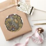 Hufflepuff Crest Destroyed Classic Round Sticker