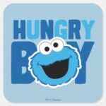 Hungry Cookie Monster Square Sticker