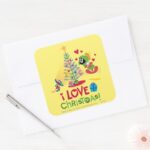 I Love Christmas MARVIN THE MARTIAN™ Square Sticker