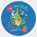I Was Naughty Classic Round Sticker
