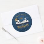 I Would Rather Be At HOGWARTS™ Abstract Boat Ride Classic Round Sticker