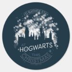 Id Rather Stay At HOGWARTS™ Magic Lights Art Classic Round Sticker