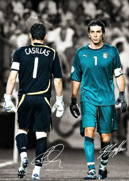 Iker Casillas And Gianluigi Buffon Football Poster
