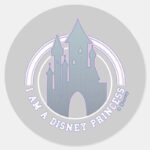 Im A Disney Princess Castle Graphic Classic Round Sticker