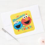 In Monsters We Trust Square Sticker