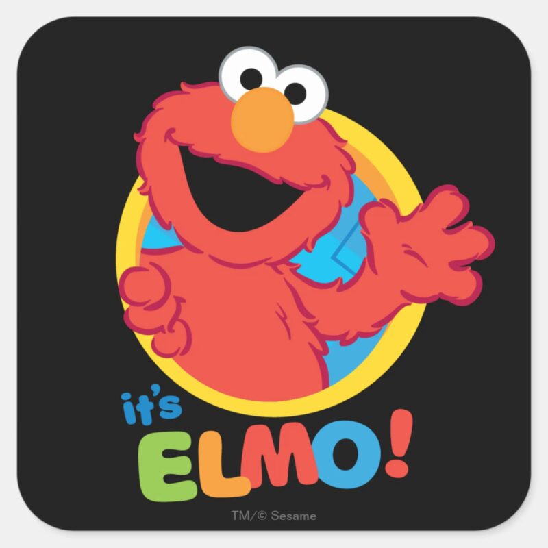 Its Elmo Square Sticker Its Elmo Square Sticker