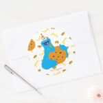 Its A Cookie Party Pattern Classic Round Sticker