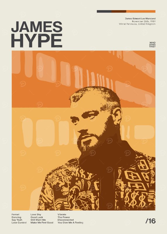 James Hype Music Poster