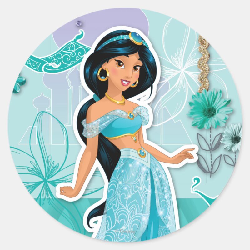 Jasmine Courageous Classic Round Sticker Jasmine Courageous Classic Round Sticker