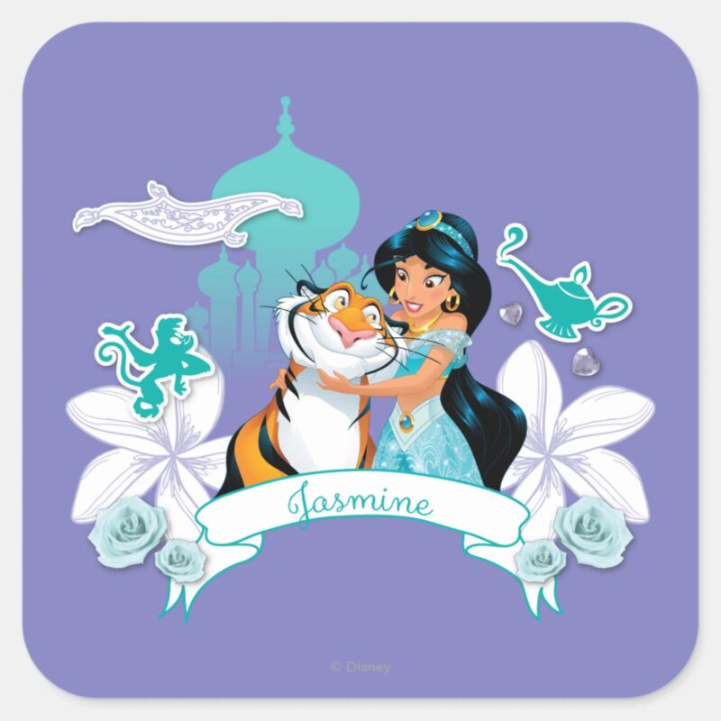 Jasmine Gentle And Graceful Square Sticker Jasmine Gentle And Graceful Square Sticker