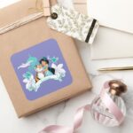 Jasmine Gentle And Graceful Square Sticker