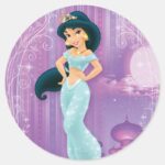 Jasmine Princess Classic Round Sticker