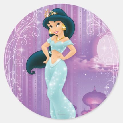 Jasmine Princess Classic Round Sticker