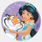 Jasmine Besties Rule Classic Round Sticker