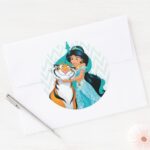 Jasmine And Rajah Classic Round Sticker