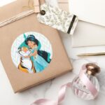 Jasmine And Rajah Classic Round Sticker
