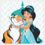 Jasmine And Rajah Square Sticker