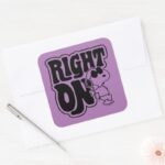 Joe Cool Right On Square Sticker