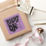 Joe Cool Right On Square Sticker