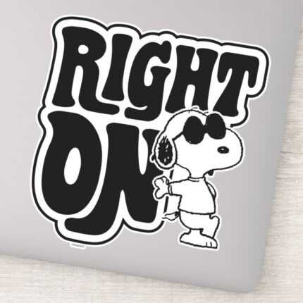 Joe Cool Right On Sticker