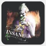 Joker Certified Insane Square Sticker